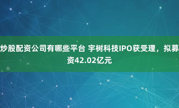 炒股配资公司有哪些平台 宇树科技IPO获受理，拟募资42.02亿元